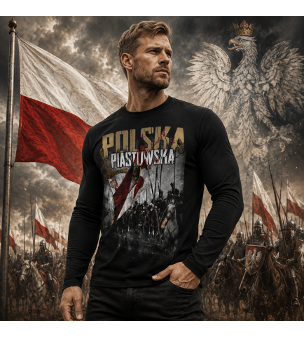 LONGSLEEVE PATRIOTYCZNY POLSKA PIASTOWSKA